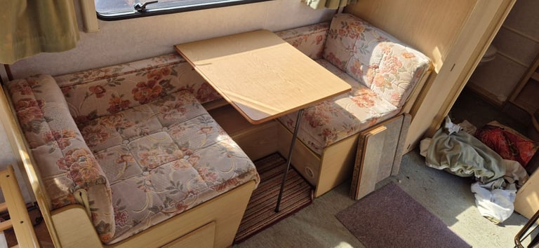 Bunk bed with cushions for camper caravan motorhome boat.