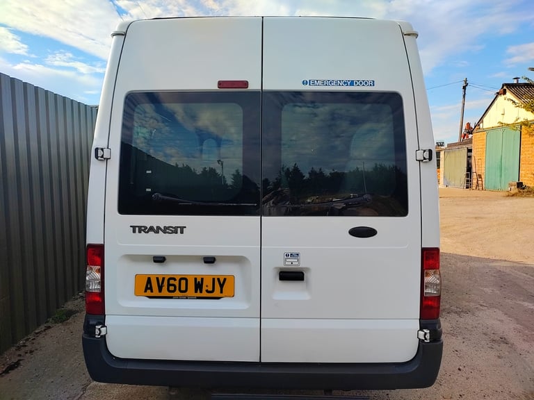 FORD TRANSIT 17 SEAT MINIBUS 2011 60 REG XLWB EX COUNCIL WITH FSH IDEAL CAMPERVAN NO VAT