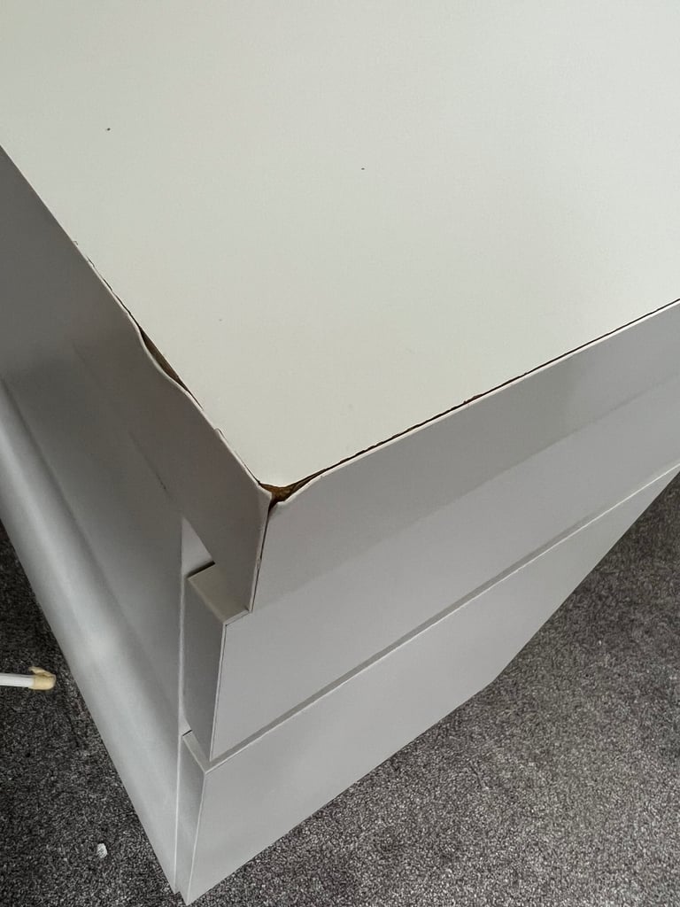 IKEA white malm desk 
