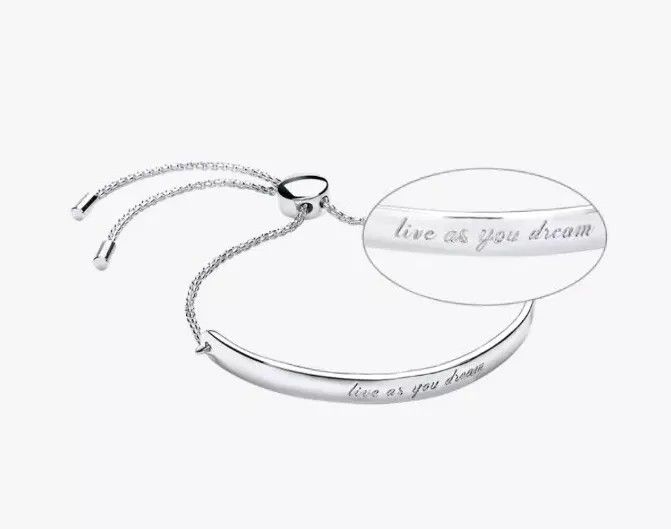 image for Estella Bartlett Silver Plated Bracelet Live as You Dream 