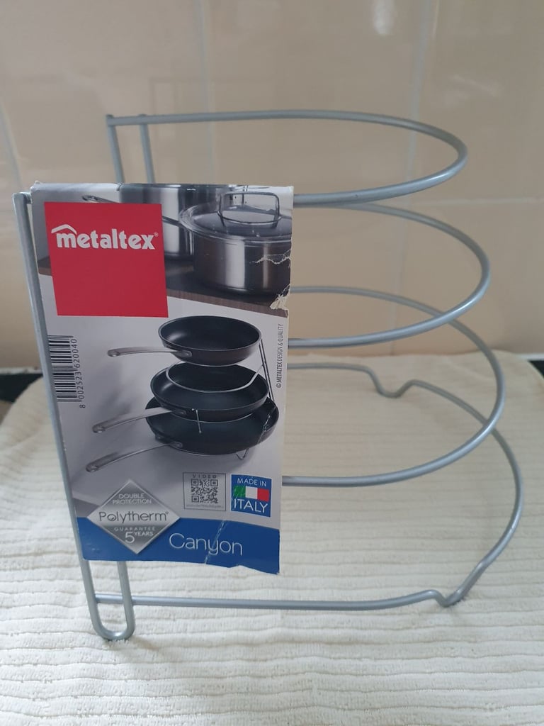 Metaltex Canyon Silver Pan Organiser. New/label. Often 2-times this price!