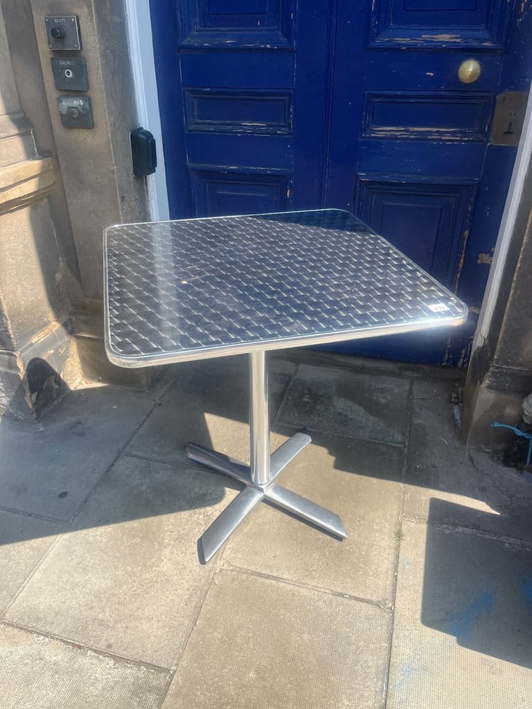 image for Metal Garden table , flips up and down , so great for space saving . 