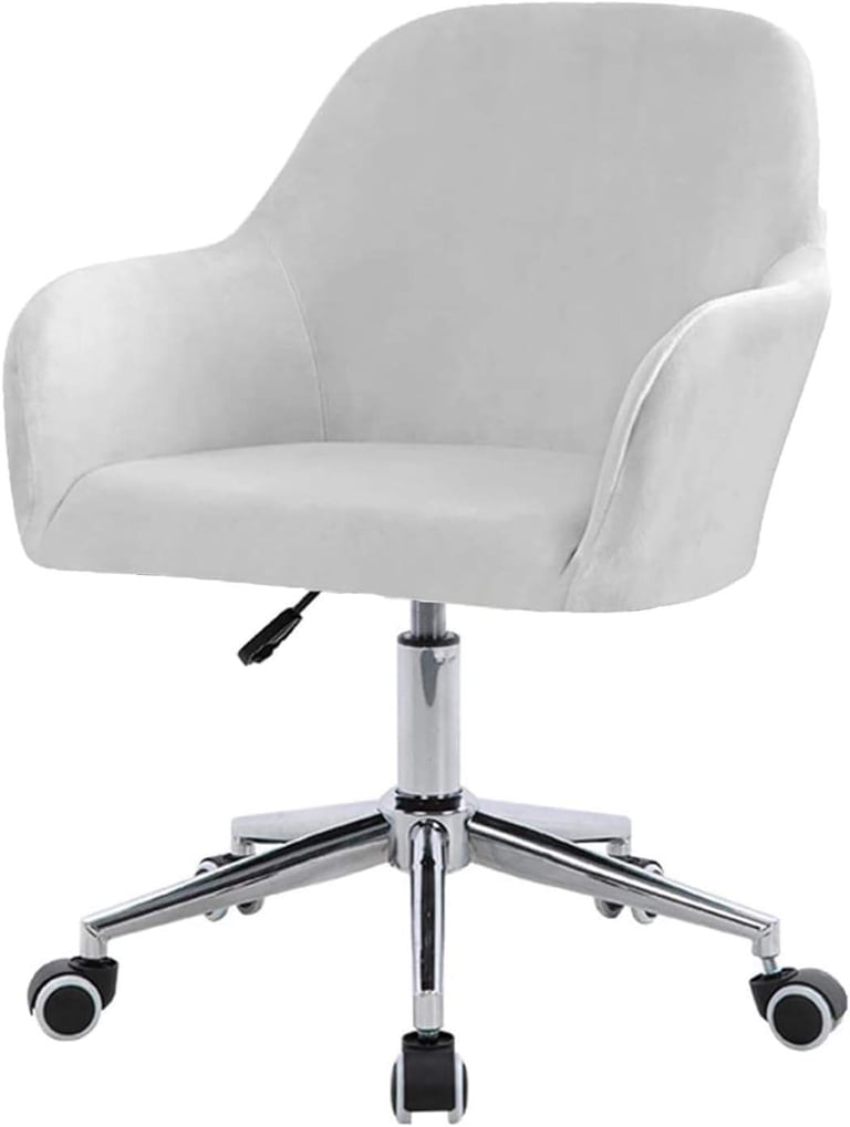 image for T-THREE Velvet office and makeup chair - GREY