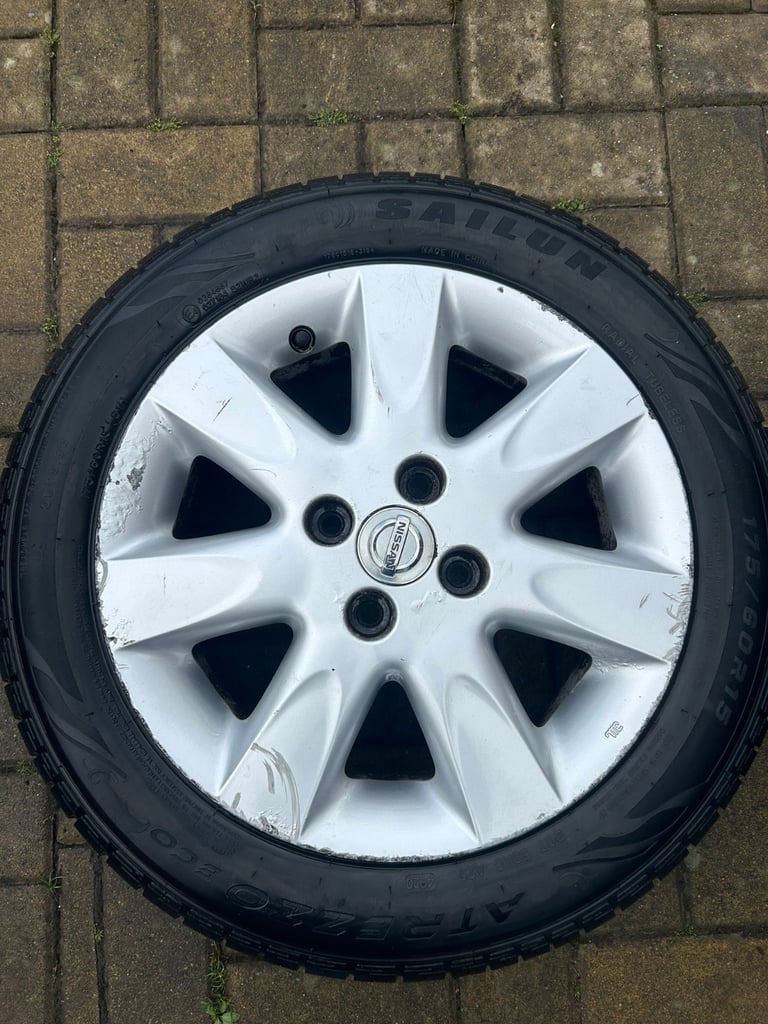 Nissan Micra K13 15” Wheel & Tyre 2010–17 Sailun Atrezzo Eco Tyres  175/60 R15
