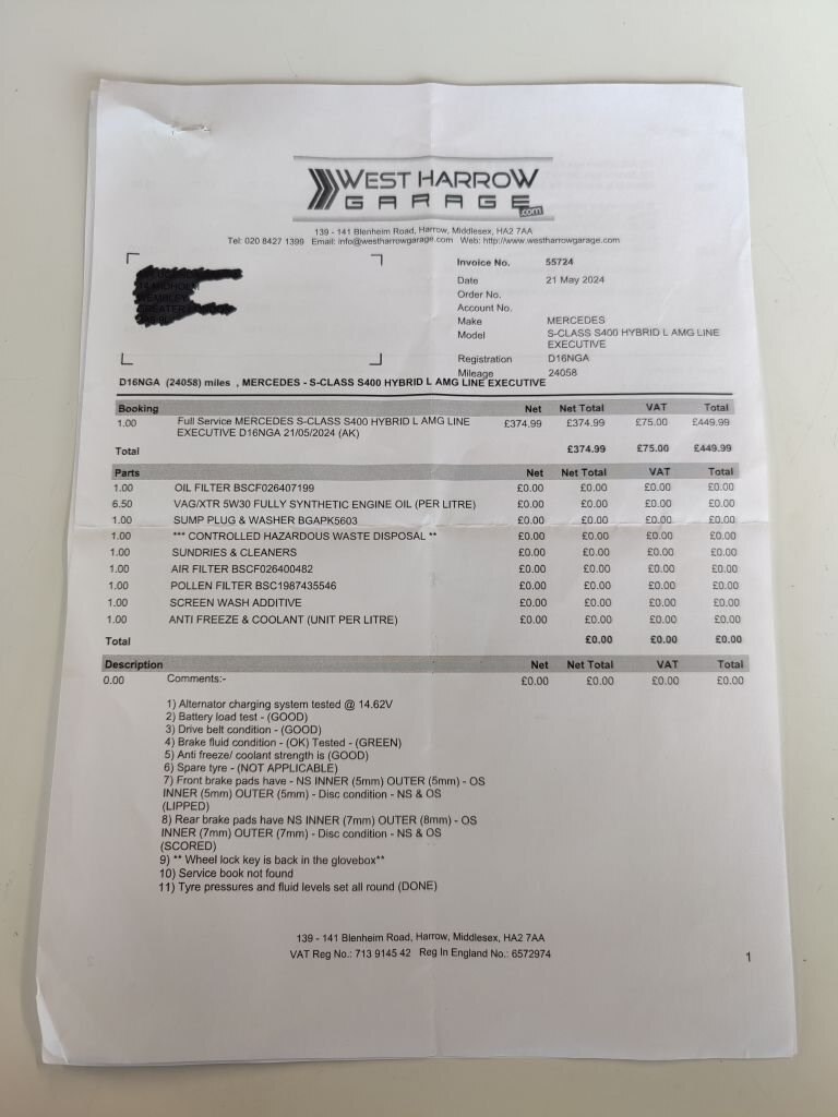 2015 Mercedes-Benz S Class 3.5 S400Lh V6 AMG Line Saloon 4dr Petrol Hybrid G-Tronic+ Euro 6 (s/s)...