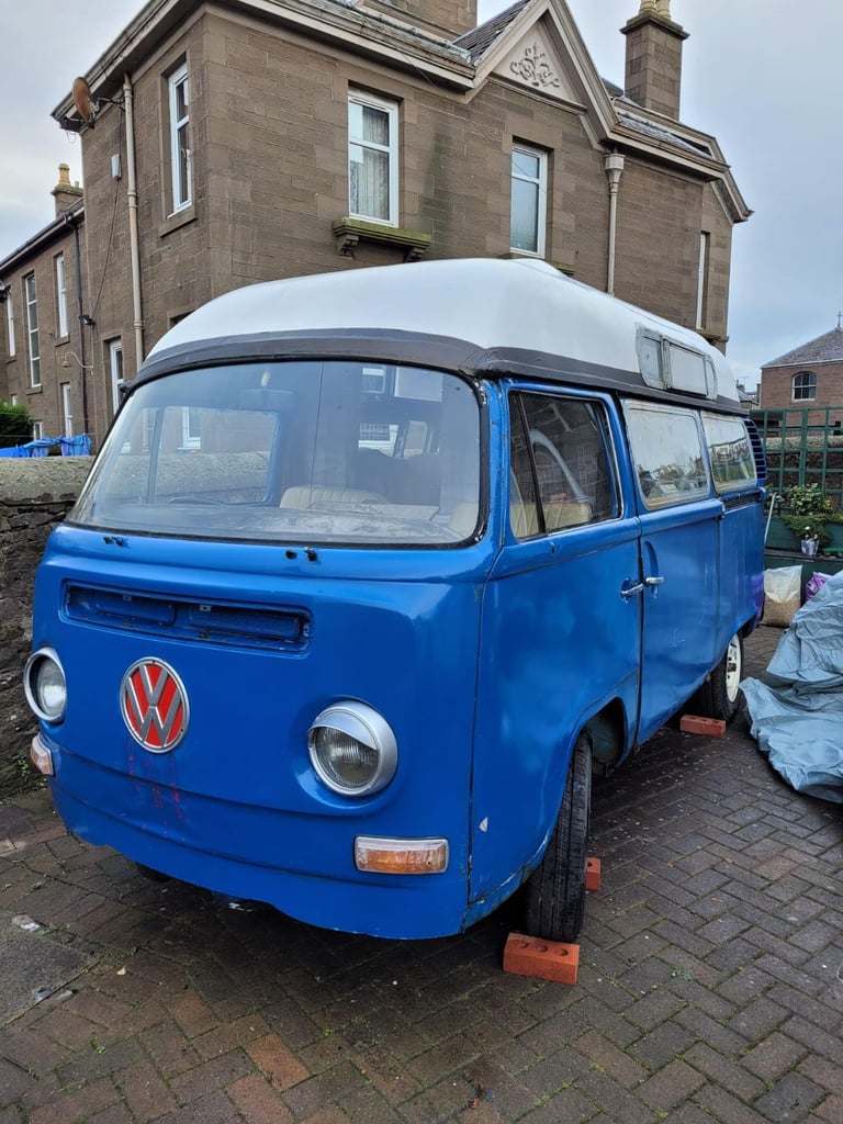 1972 VW T2 Camper Project - New Engine, Originals, £5,500