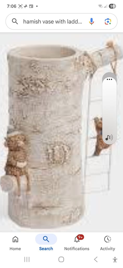 image for NEXT HAMISH THE HIGHLAND COW LARGE VASE HOLDER WITH GLASS VASE INSIDE 