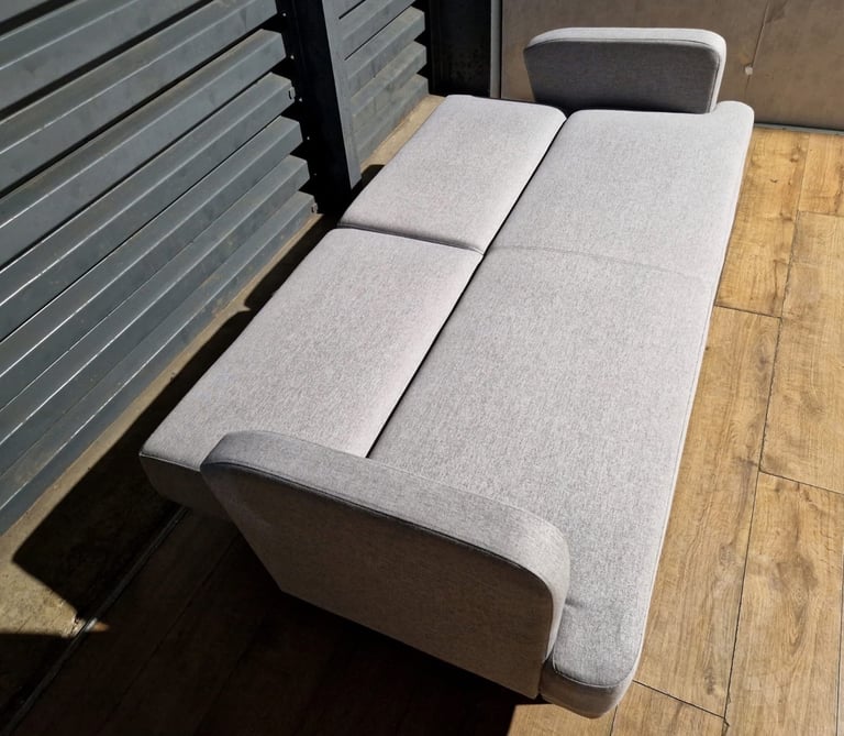 Barely Used Fabric 3 Seater Clic Clack Sofa Bed