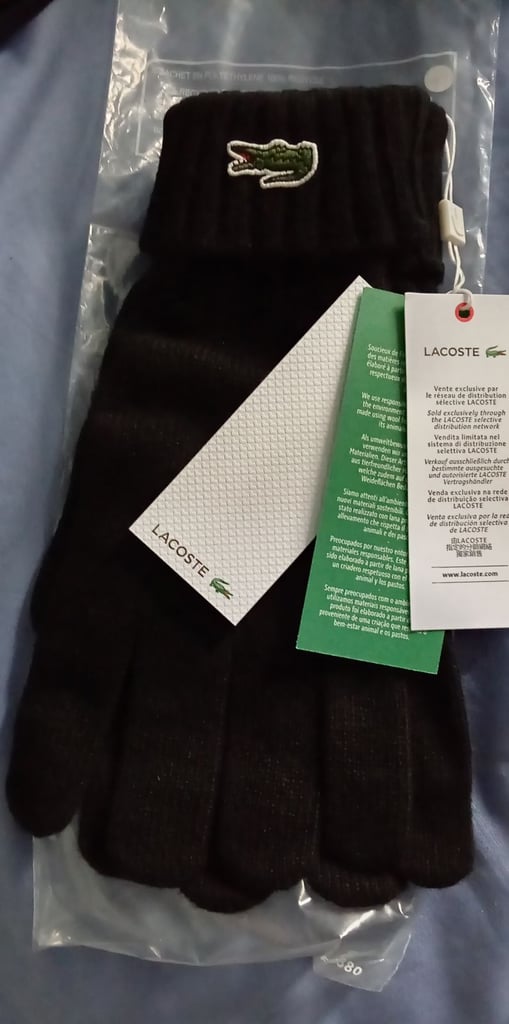 image for Mens Lacoste Wool gloves size L