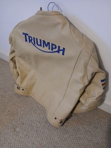 Triumph Mens Leather Motorcycle Jacket