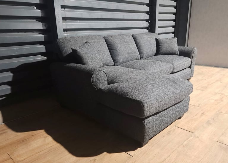 Fabric Corner Sofa - Charcoal.