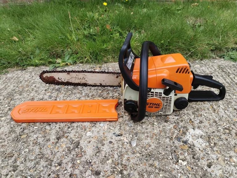 image for Stihl ms 180 petrol chainsaw with bar cover