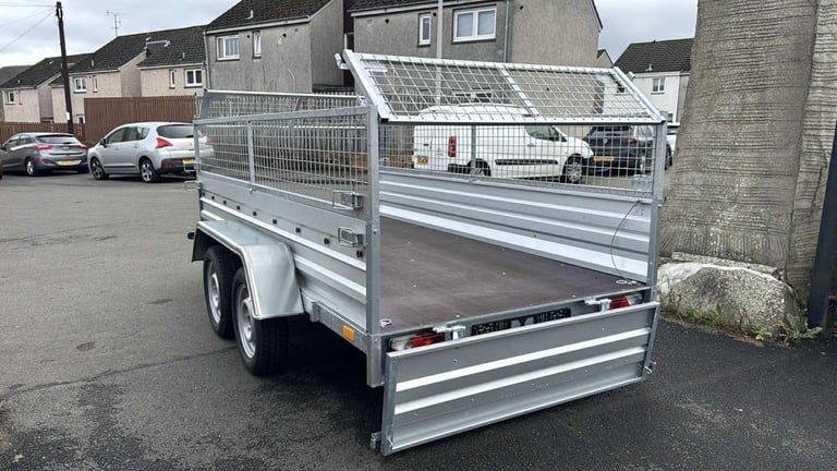 BRAND NEW 10FT x 5FT TWIN AXLE NIEWIADOW TRAILER WITH 40CM MESH 750KG