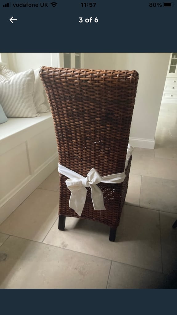 Wicker dining / bistro Chairs x2