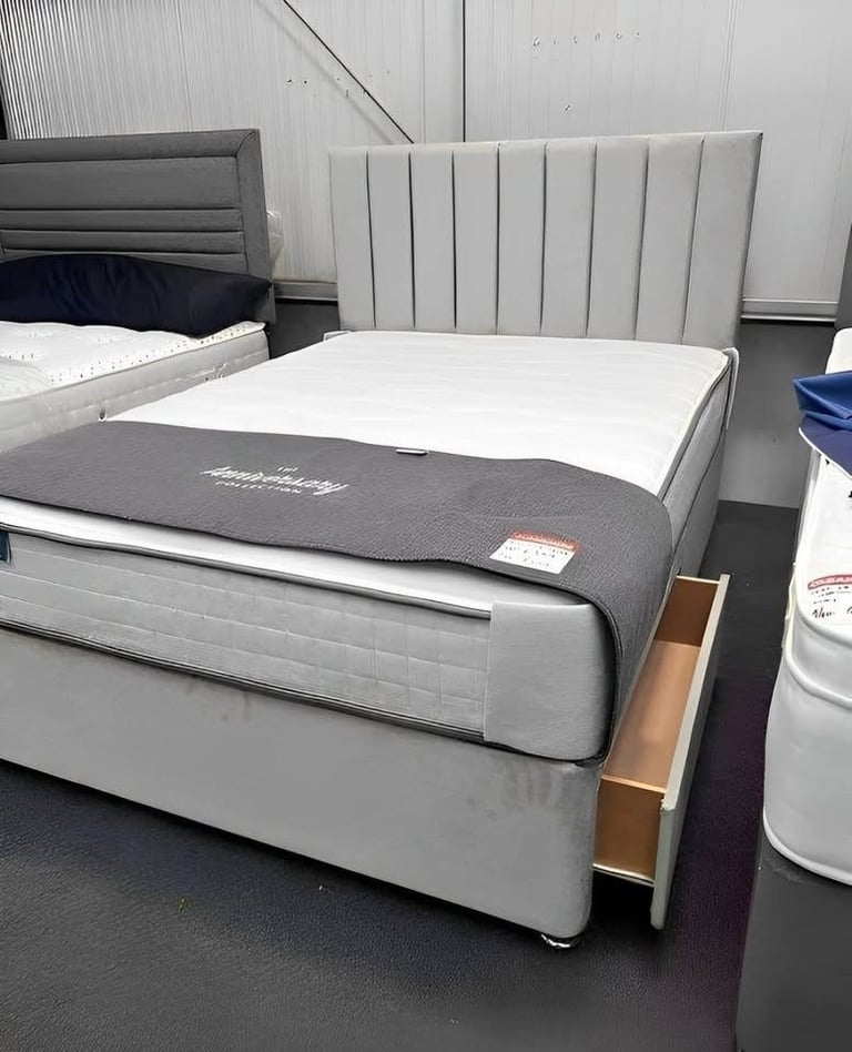 image for Stylish DIVAN 5FT King Size Bed Base >> With Mattress + Storage Drawers >> Huge 20% Off >>>>