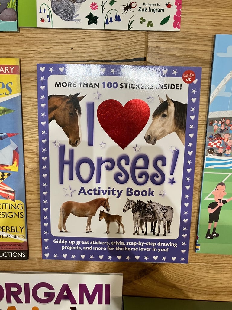 Brand new kids sticker, arts & crafts- football, horses, nature