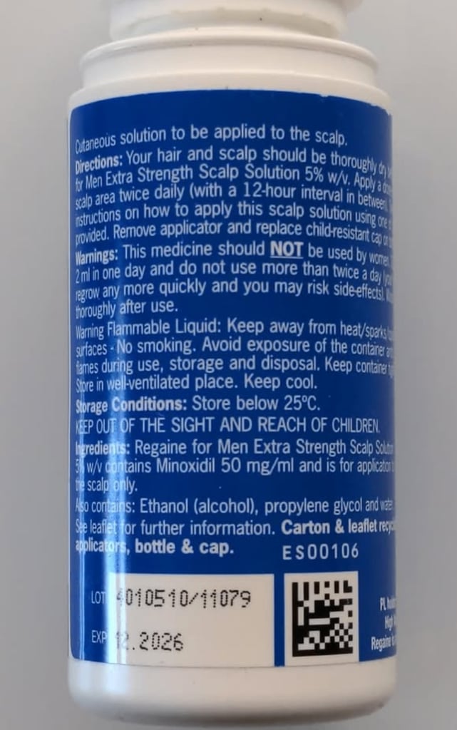 Minoxidil Regain for men extra strength 5% 60ml bottle one months supply FREEPOST