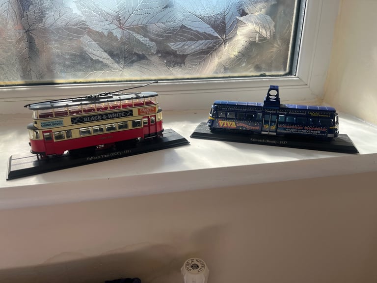 two blackpool model trams 