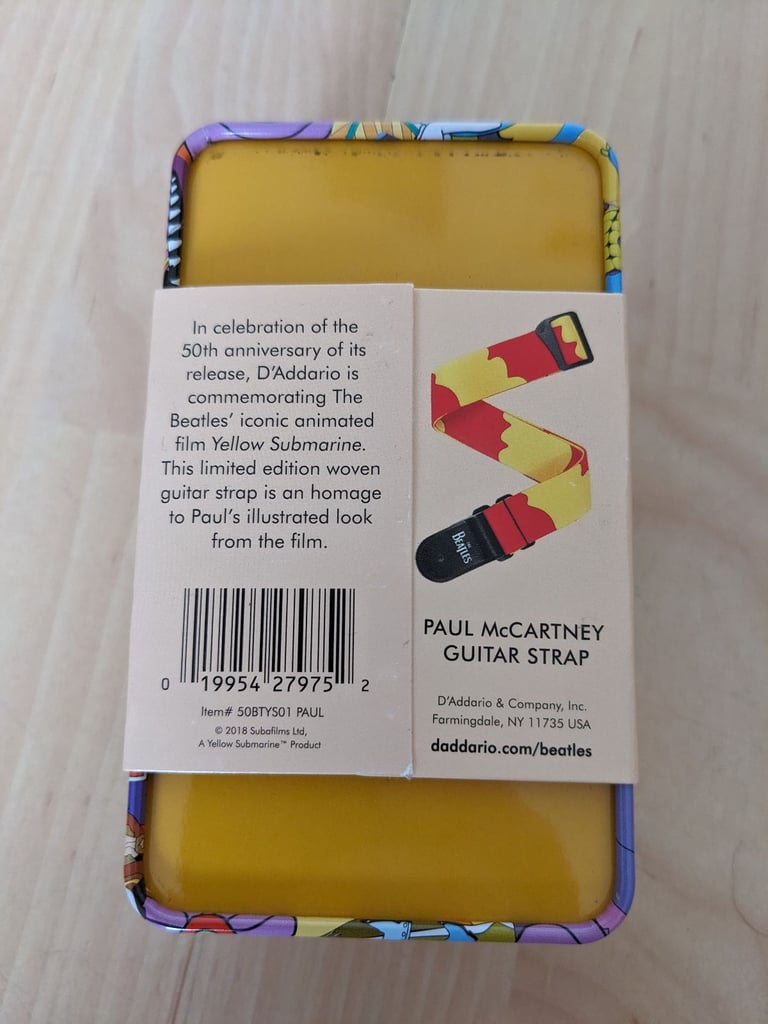 The Beatles D'Addario 50th anniversary guitar strap Paul - New Collect Leeds lS13