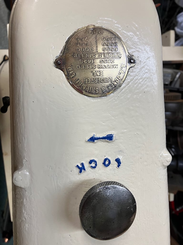 Jones & Shipman 8”, high speed  sensitive bench drill