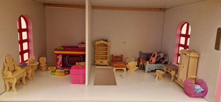 Lovely Wooden Dolls House with Furniture and Accessories