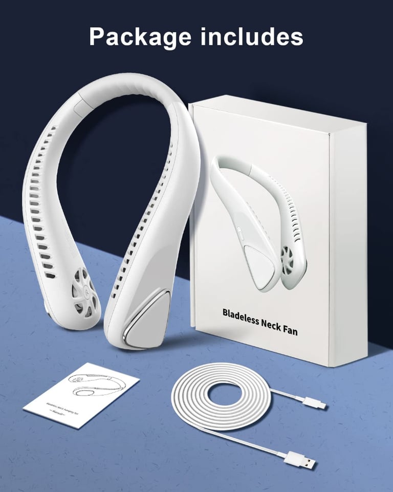 USB Rechargeable Neck Fan 6000mAh 