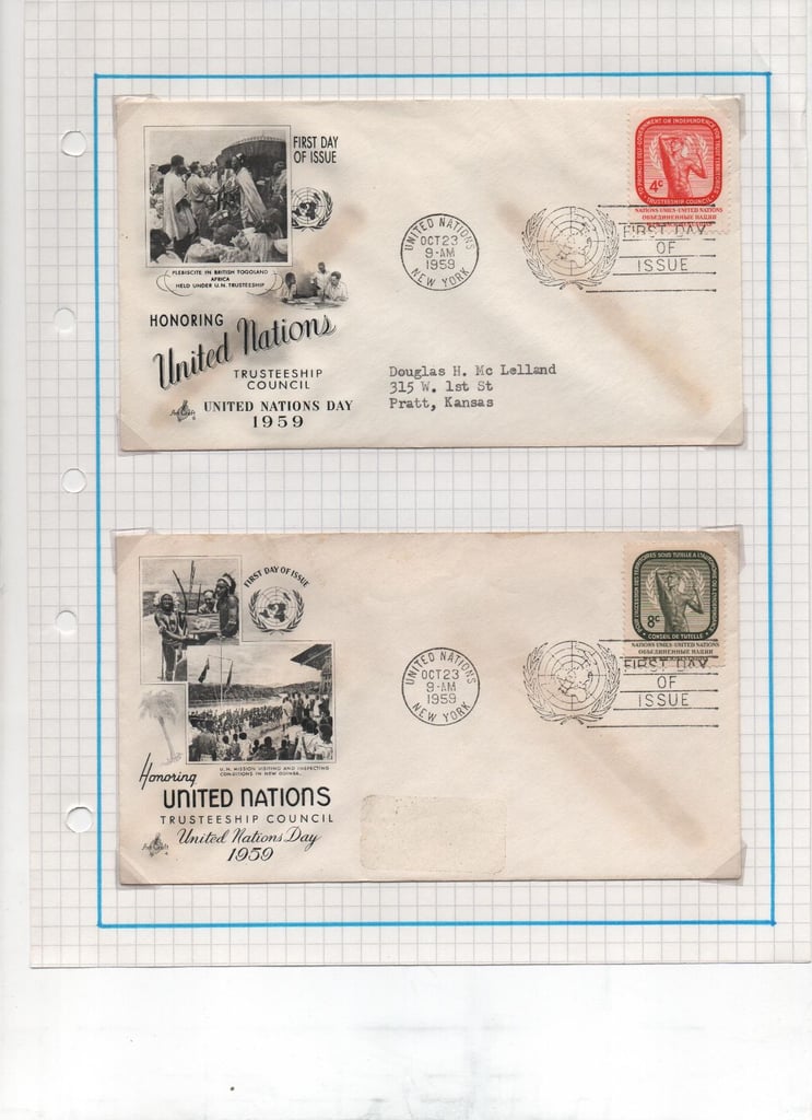 186 United Nations first day covers