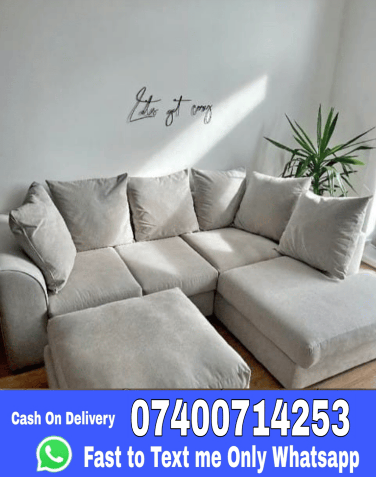 image for Limited-time sale Sofas | Chenille L-Shape Corner & 3+2 Seater Sofa | fast reply me whats app