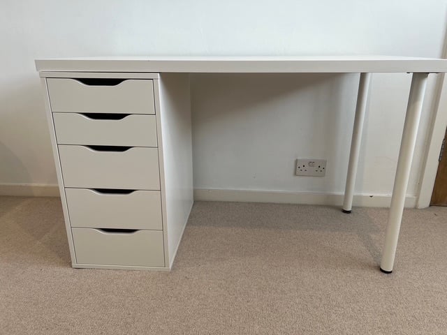 image for IKEA LAGKAPTEN STUDY DESK - WHITE - EXCELLENT CONDITION