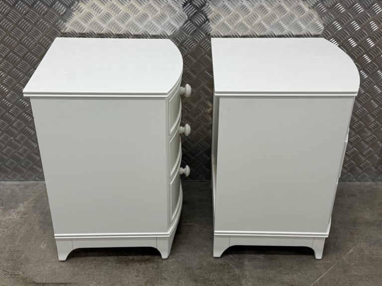 Laura Ashley Broughton pair of bedside tables white 
