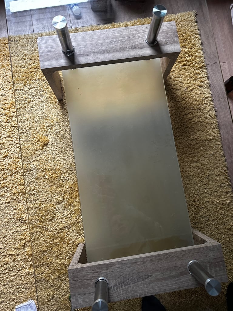 Glass coffee table