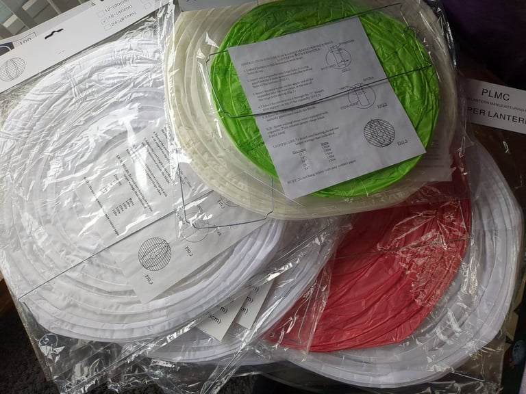 image for Paper & material lanterns x 14