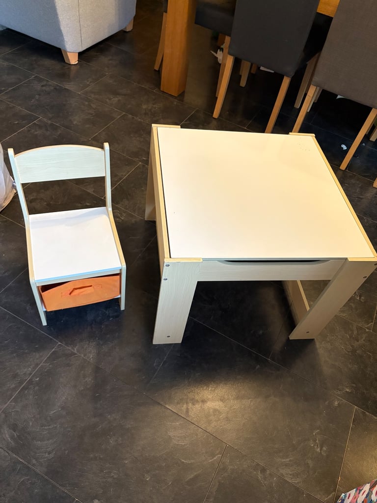 image for Children’s table and chair with storage