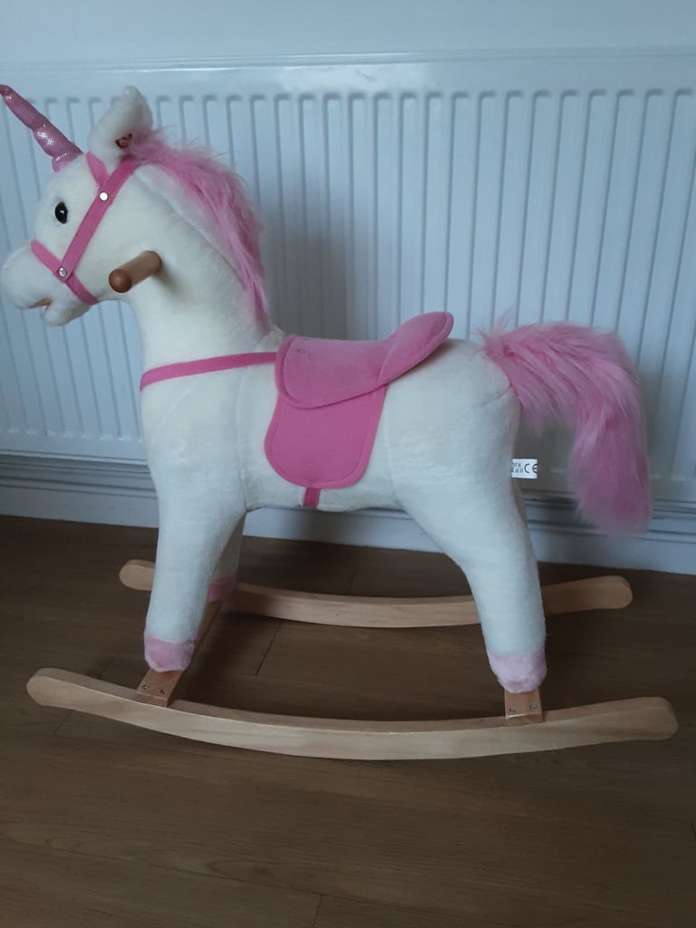Unicorn rocking horse.