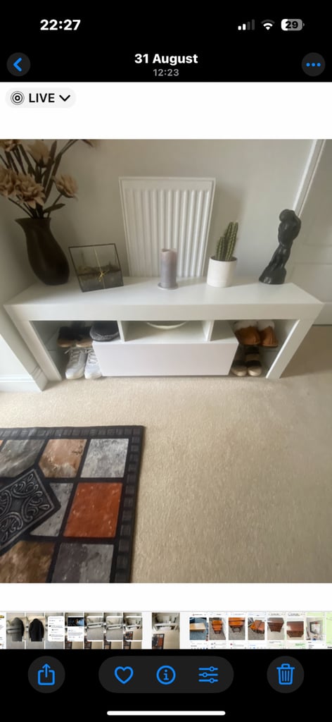 image for Two Separately Priced White Ikea Units.