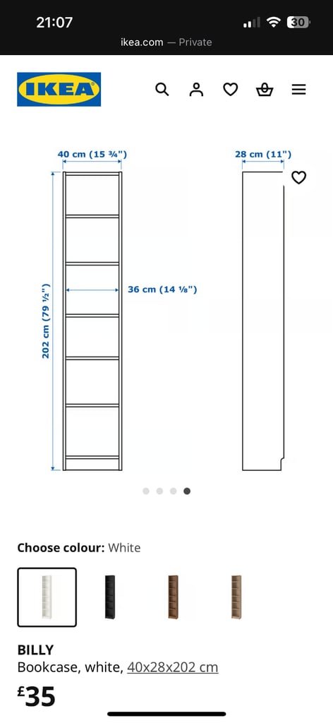 White billy ikea bookcases 