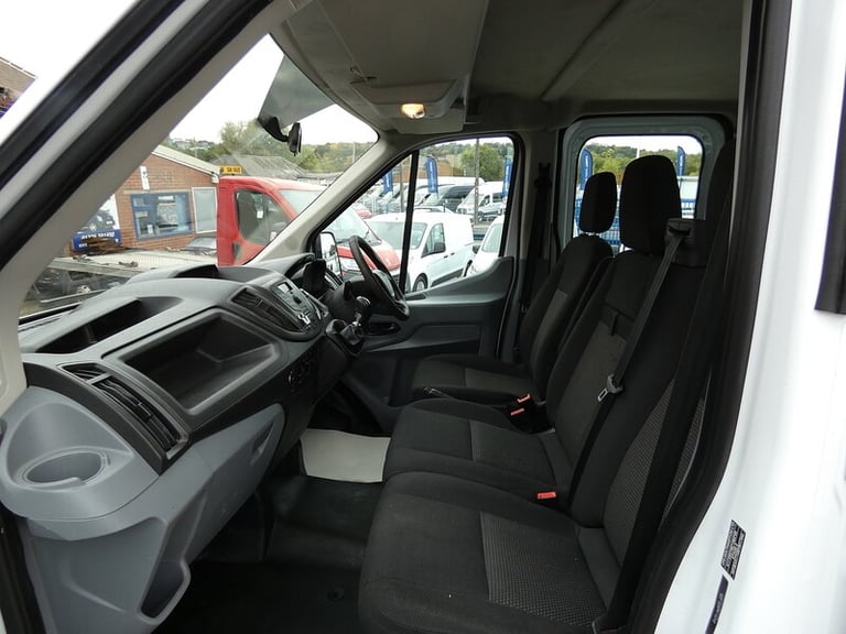 2017 17 FORD TRANSIT DOUBLE CAB TIPPER 81K 7 SEATER LOOK