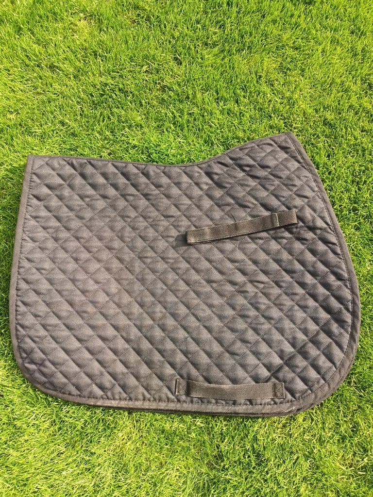 As new black quilted saddle pad to fit 17- 18"