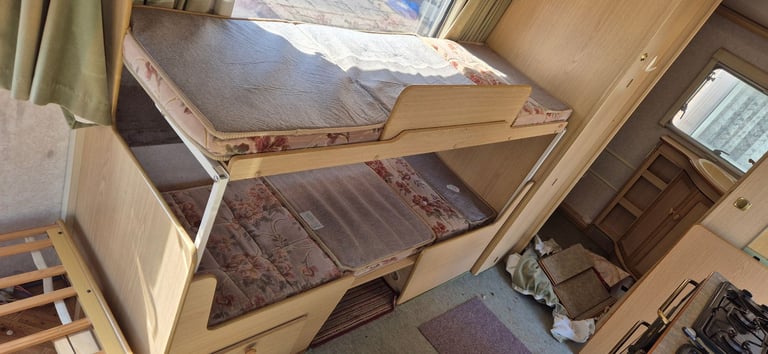 Bunk bed with cushions for camper caravan motorhome boat.