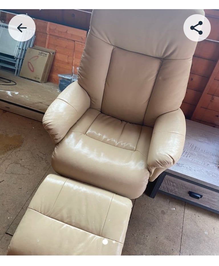 Massage chair and foot stool 
