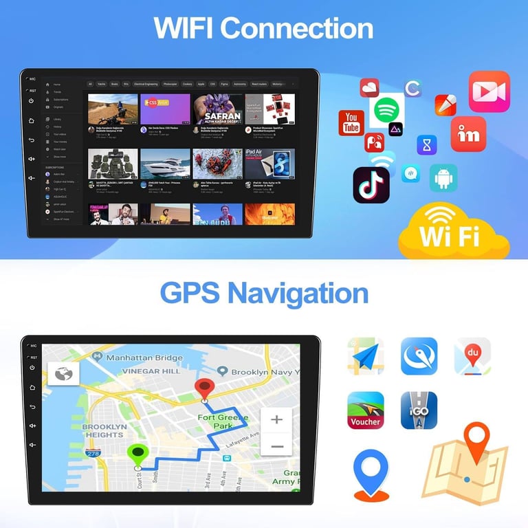 VW tiguan 2010-15 CARPLAY Android Auto HD Screen Head Unit GPS Stereo LCD Panel V7