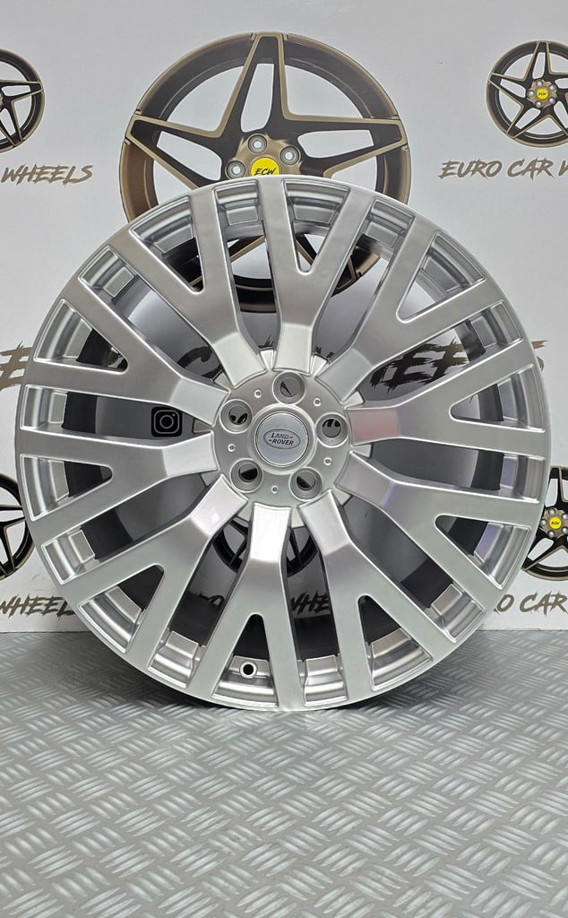 image for BRAND NEW RANGE ROVER 22" KAHN STYLE ALLOY WHEEL 5x120 SINGLE SPARE WHEEL SILVER