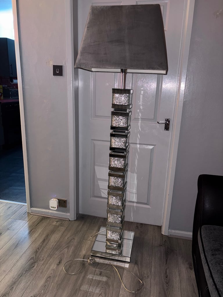 image for Crushed diamond mirror glass lamp