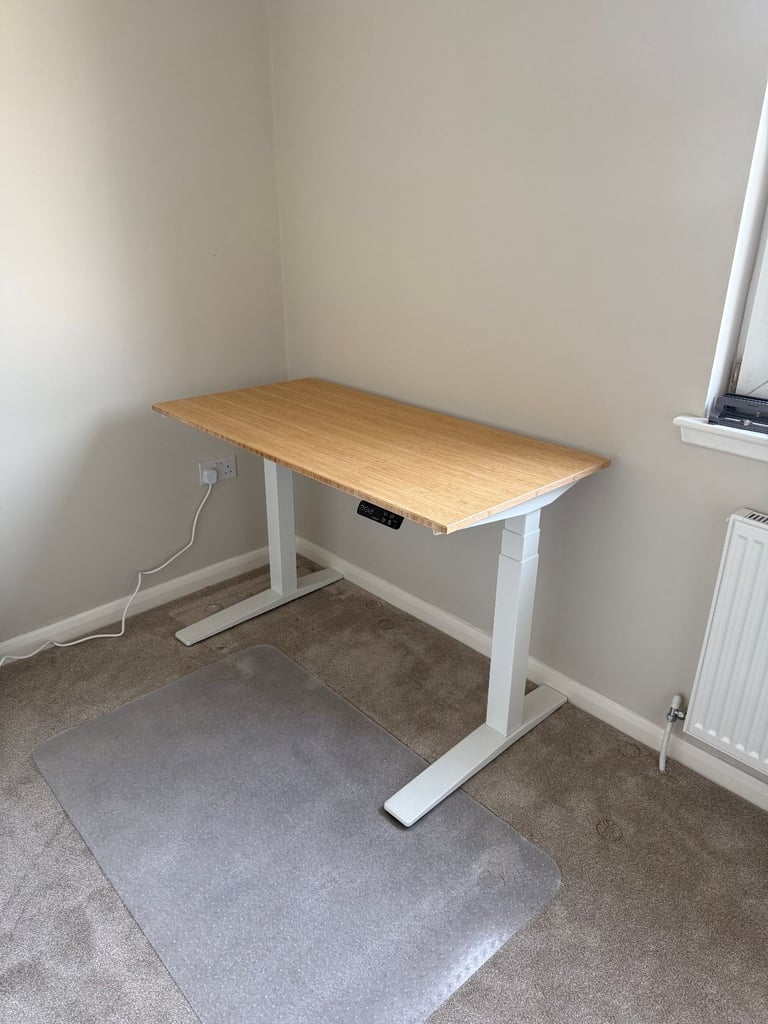 Electric Height Adjustable Desk – Flexispot E7 Pro Bamboo Standing Desk