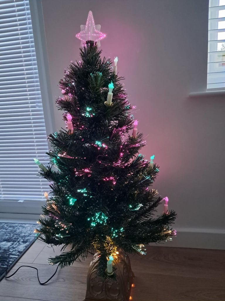 FIBRE OPTIC CANDLE CHRISTMAS TREE 