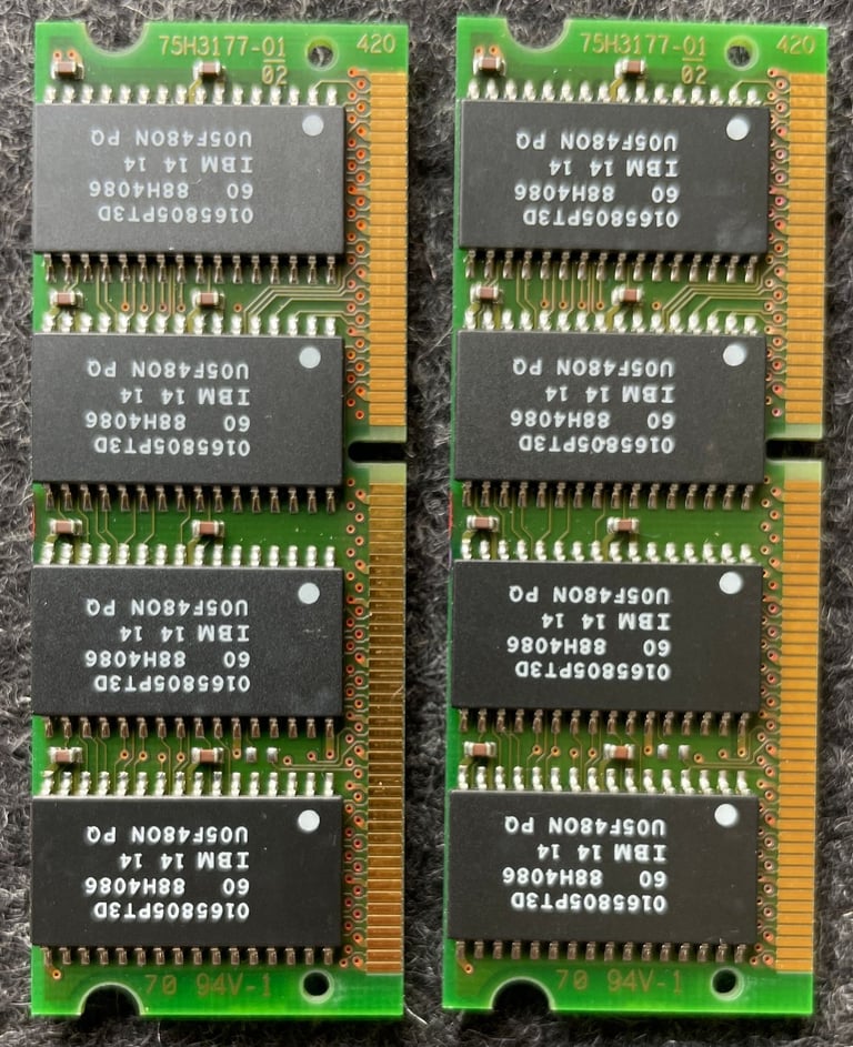 Dell Latitude CPi Laptop RAM - 2x 64MB IBM Modules