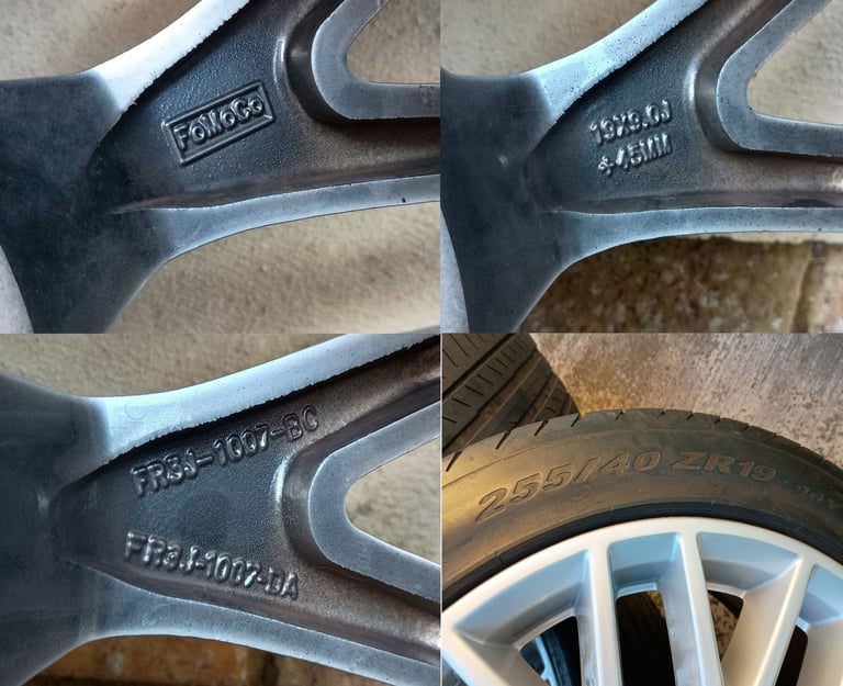 19" x 9J FORD MUSTANG 5x114.3 ALLOYS WHEELS TYRES