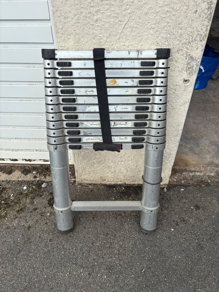 image for 3.8m Telescopic Ladder, 150kg max weight capacity, 85cm to 380cm height