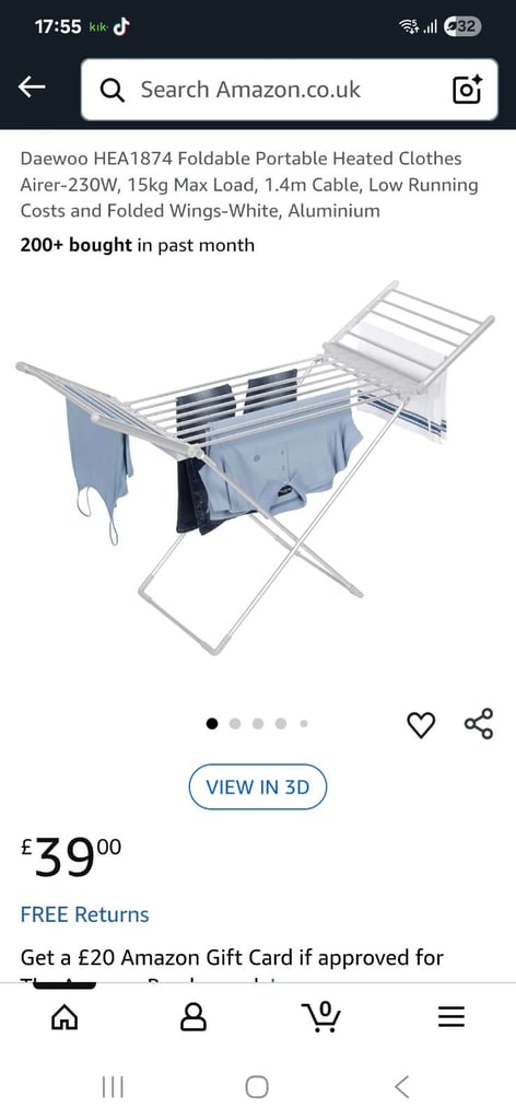 image for Daewoo Heated Airer