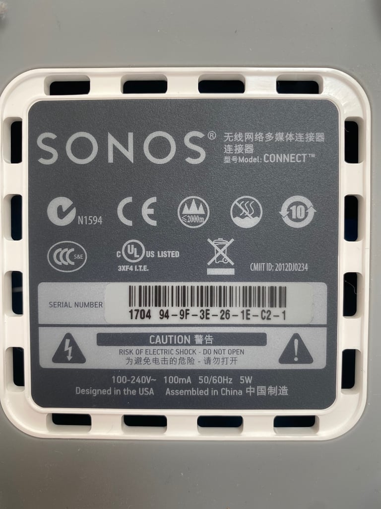 Sonos connect white x 2